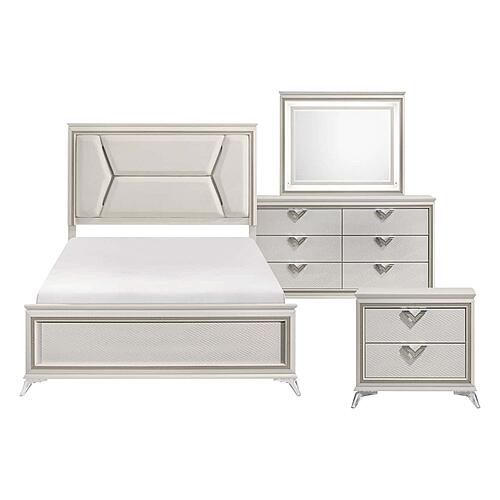 Audra 4pc Queen Bedroom Set  - White by Homelegance