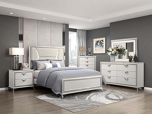 Audra Mirror - White by Homelegance