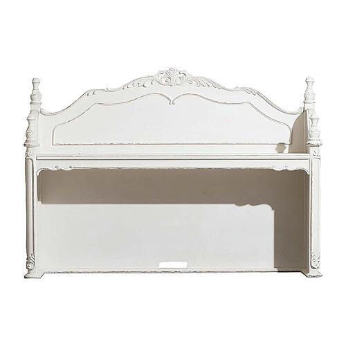 Cinderella Writing Hutch - Antique White w/Gray  by Homelegance