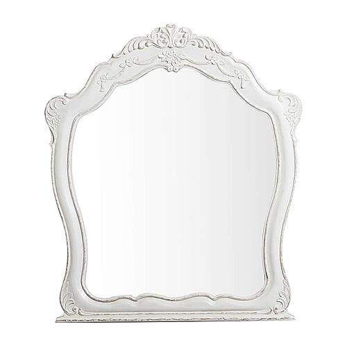 Cinderella Mirror - Antique White w/Gray  by Homelegance