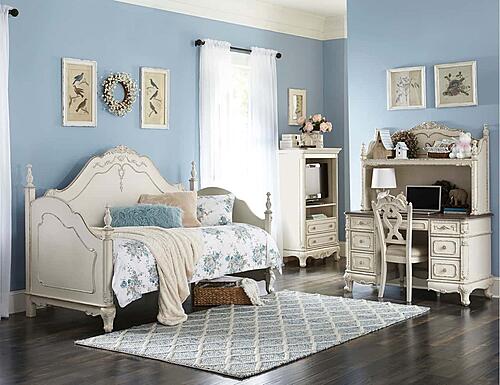 Cinderella Armoire - Antique White w/Gray  by Homelegance