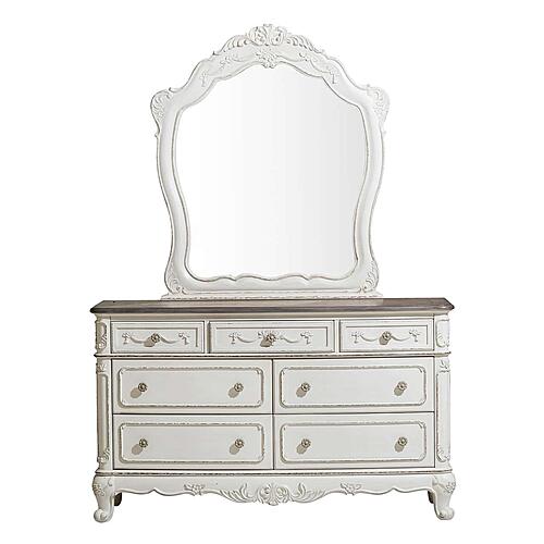 Cinderella 5pc Twin Bedroom Set  - Antique White w/Gray  by Homelegance