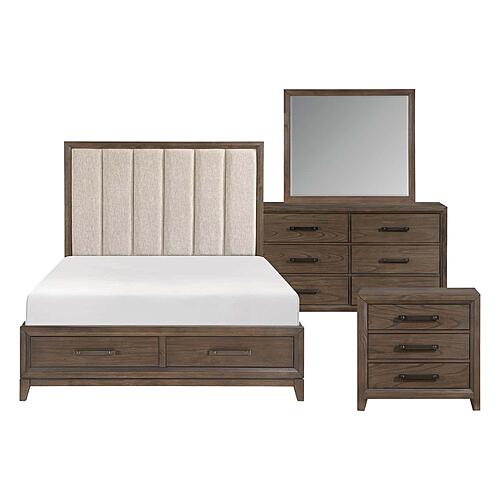 Cambridge 4pc Queen Bedroom Set  - Flaxen by Homelegance