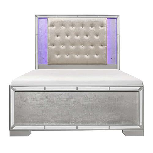 Aveline Queen Bed - Silver by Homelegance