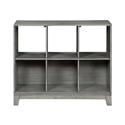 Garretson 6-Shelf  Bookcase - Gray by Homelegance