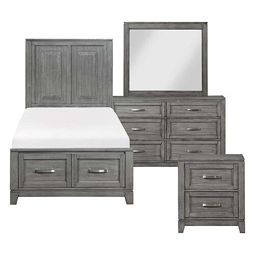 Garretson 4pc Twin Bedroom Set  - Gray by Homelegance