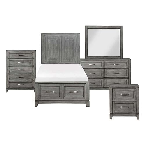 Garretson 5pc Twin Bedroom Set  - Gray by Homelegance
