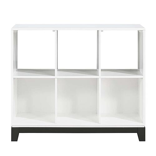 Garretson 6-Shelf Bookcase - White & Metallic Gray by Homelegance