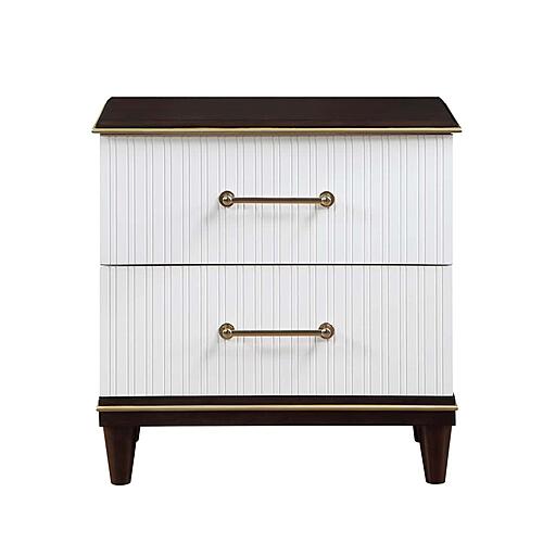 Niles Nightstand - White & Cherry by Homelegance