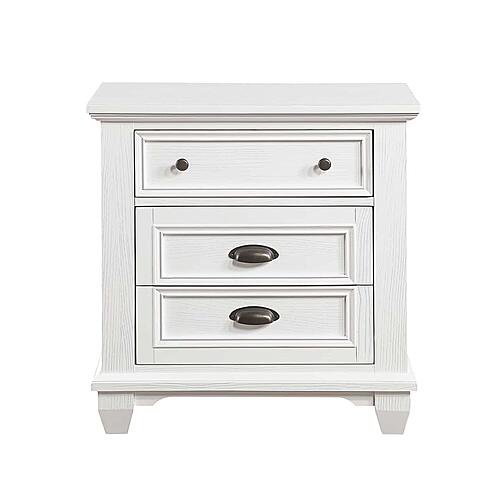 Mackinac Nightstand - White  by Homelegance