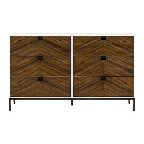 Oslo Dresser - White & Walnut by Homelegance