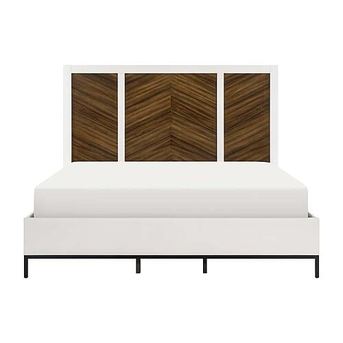 Oslo Eastern King Bed - White & Walnut by Homelegance