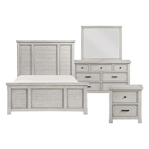 Providence 4pc Queen Bedroom Set  - Light Gray by Homelegance