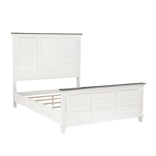 Chesterton Queen Bed - Antique White & Dark Brown by Homelegance