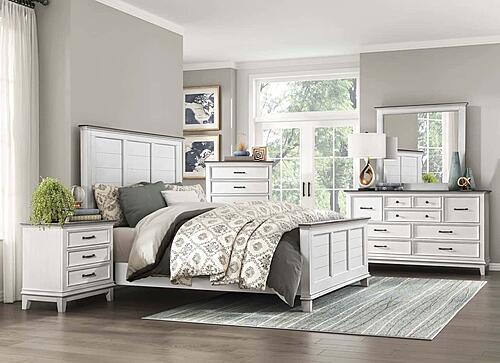 Chesterton Chest - Antique White & Dark Brown by Homelegance