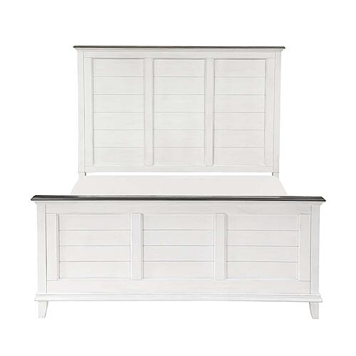 Chesterton California King Bed - Antique White & Dark Brown by Homelegance