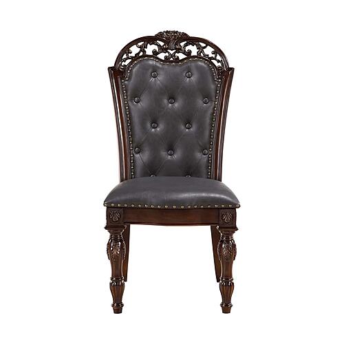 Adelina Side Chair - Brown by Homelegance