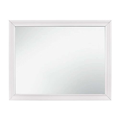 Luster Mirror - White & Silver Glitter by Homelegance