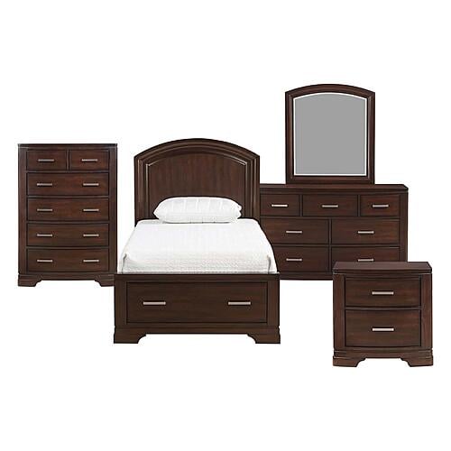 Hudson 5pc Twin Bedroom Set  - Cherry  by Homelegance