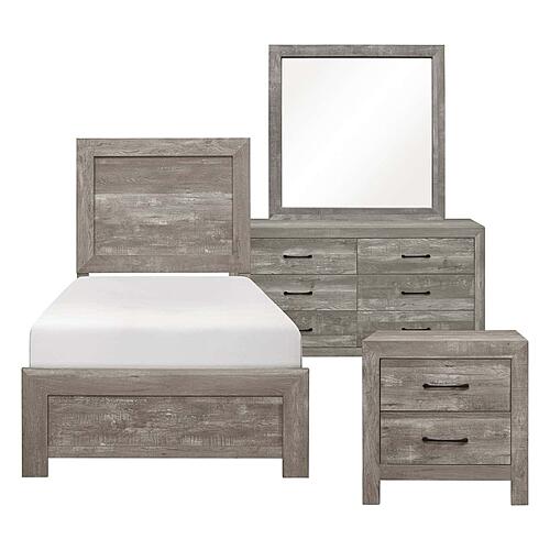 Corbin 4pc Twin Bedroom Set  - Gray by Homelegance