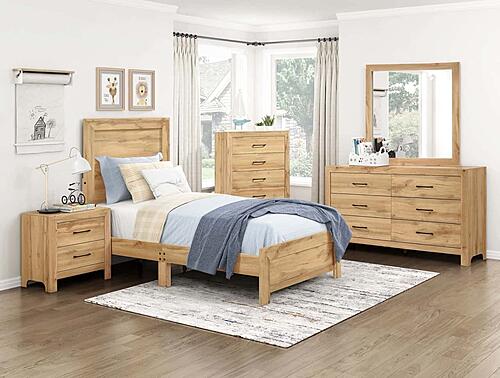 Corbin Twin Bed in a Box - Natural by Homelegance