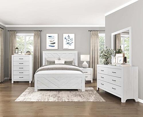 Corbin Queen Bed - White by Homelegance