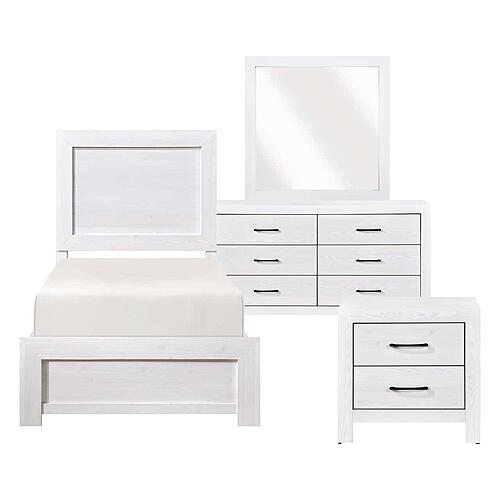 Corbin 4pc Twin Bedroom Set  - White by Homelegance