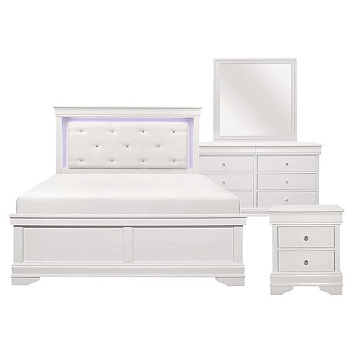 Lana 4pc Queen Bedroom Set  - White by Homelegance
