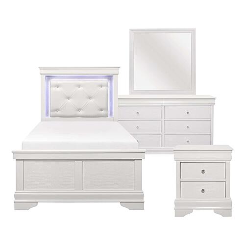 Lana 4pc Twin Bedroom Set  - White by Homelegance