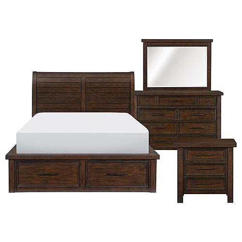 Logandale 4pc Queen Bedroom Set  - Brown by Homelegance