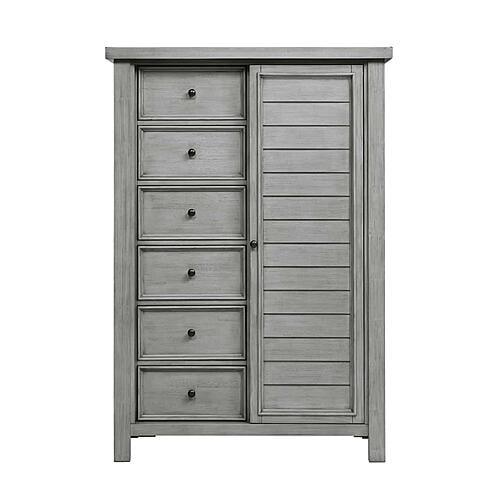 Logandale Wardrobe Chest - Antique Gray by Homelegance