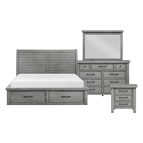 Logandale 4pc Queen Bedroom Set  - Antique Gray by Homelegance