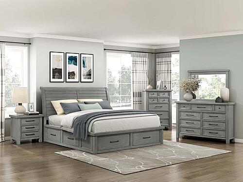 Logandale Nightstand - Antique Gray by Homelegance