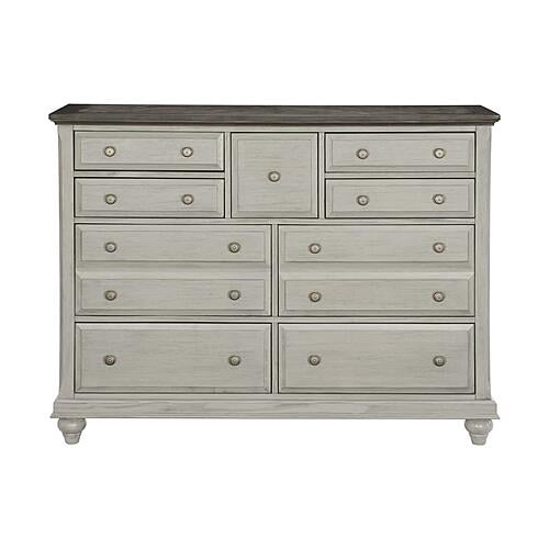Mossbrook Dresser - Dark Brown & Light Gray by Homelegance