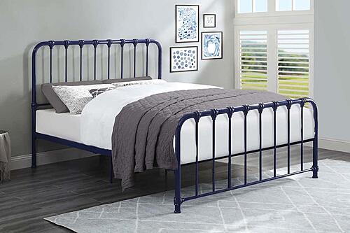 Bethany Queen Platform Bed - Blue by Homelegance