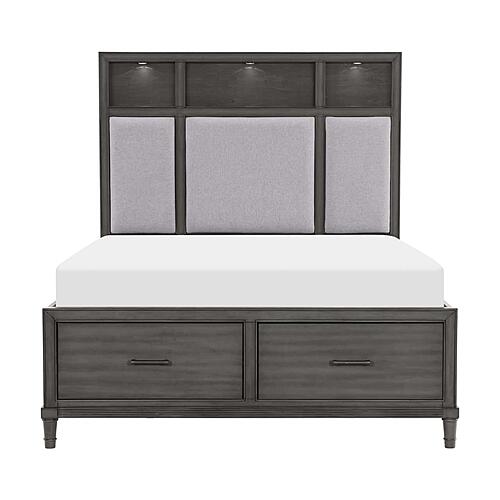 Wittenberry California King Platform Bed - Pebble by Homelegance