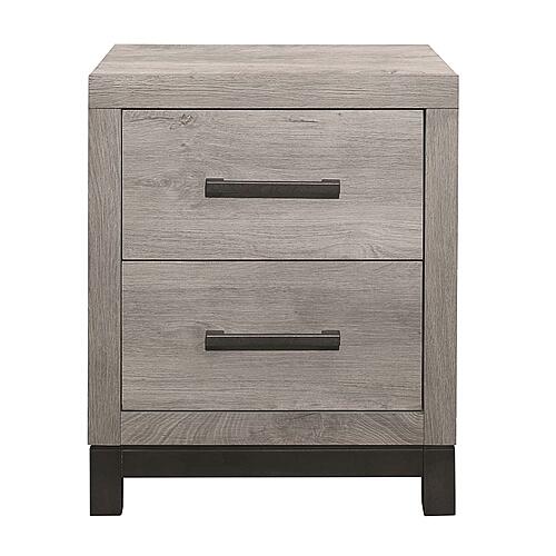 Zephyr Nightstand - Light Gray & Gray by Homelegance