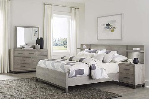 Zephyr Wall Panel for Nightstand, 1-Piece - Light Gray & Gray by Homelegance