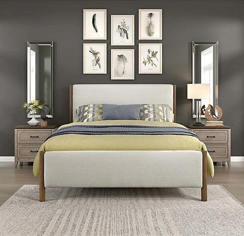 Julian Full Platform Bed - Beige by Homelegance
