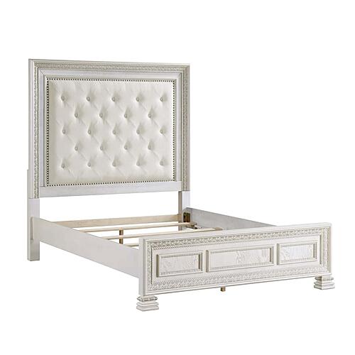 Theodora California King Bed - Pearl White by Homelegance