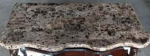 Royal Highlands Marble Top Nightstand - Brown by Homelegance