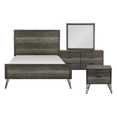 Urbanite 4pc Queen Bedroom Set  - Gray  by Homelegance