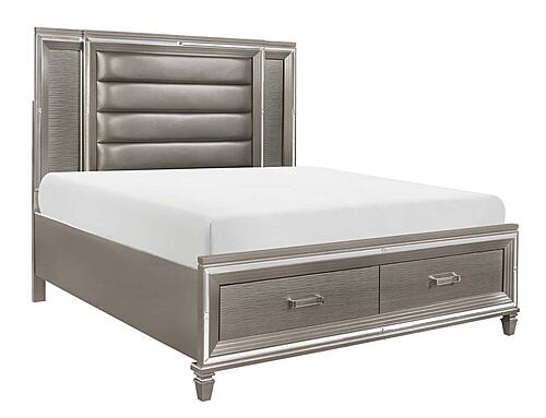Tamsin 5pc Queen Bedroom Set  - Silver by Homelegance