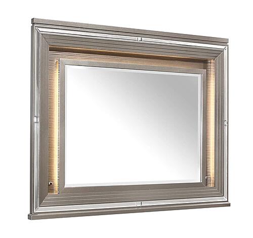 Tamsin Mirror, LED Lighting - Silver by Homelegance
