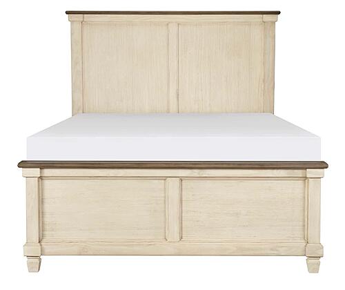 Weaver 5pc Queen Bedroom Set  - Antique White & Rosy Brown by Homelegance