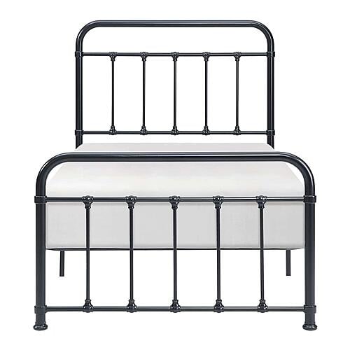 Fawn Twin Platform Bed - Black-Metal by Homelegance
