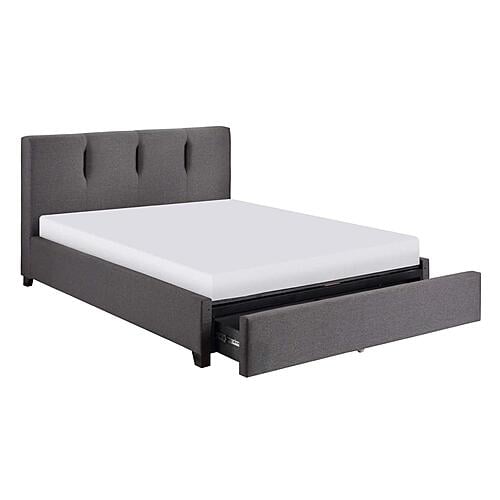 Aitana  Queen Platform Bed w/Storage Footboard - Graphite by Homelegance
