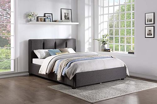 Aitana  Eastern King Platform Bed w/Storage Footboard - Graphite by Homelegance