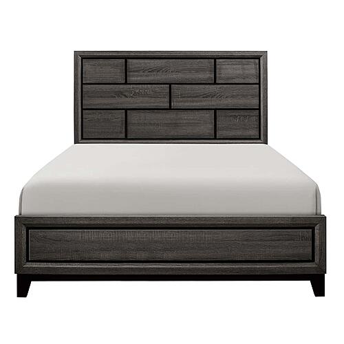 Davi Eastern King Bed - Gray  by Homelegance