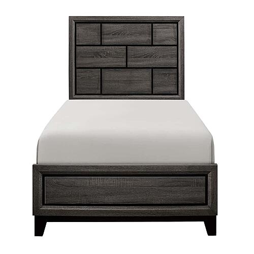 Davi Twin Bed - Gray  by Homelegance